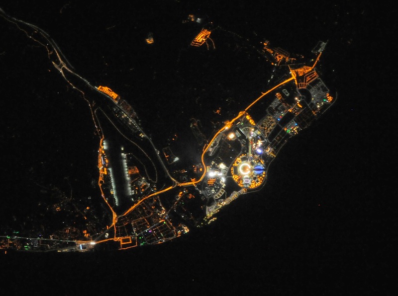 Wow! Sochi Winter Olympics Park Seen from Space at Night (Photo)